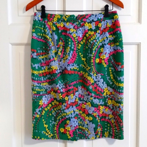 💐Talbots💐 - Green/Multi Floral Pencil Skirt - Picture 2 of 13